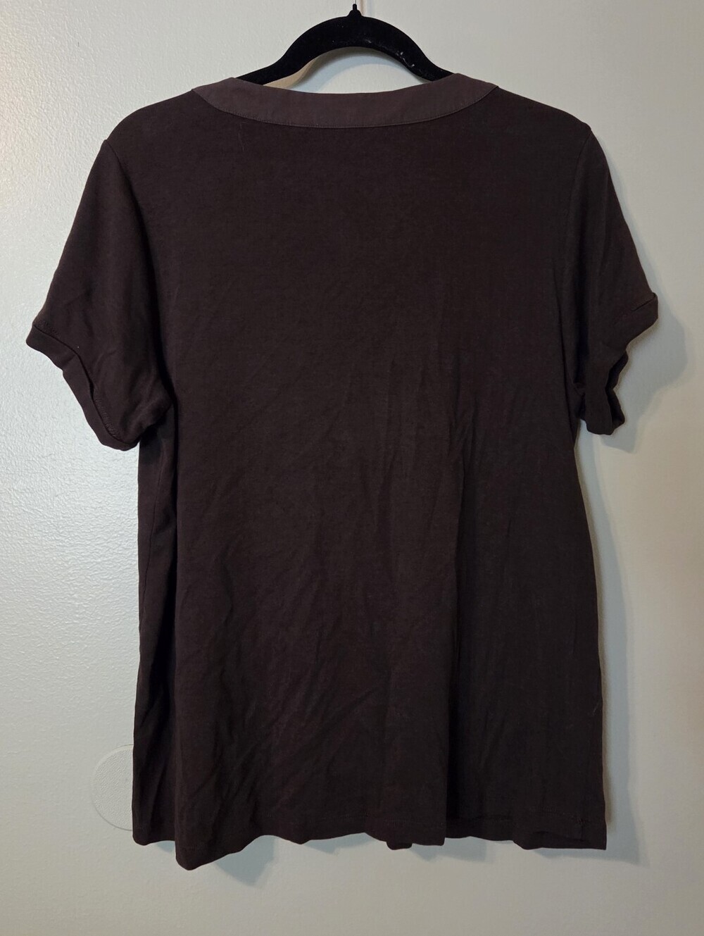 Soft Surroundings Women's Brown Bevvie Button Boho Pullover Top Sz L - Picture 3 of 8